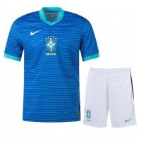 Camisa de time de futebol Brasil Replicas 2º Equipamento Infantil Copa America 2024 Manga Curta (+ Calças curtas)